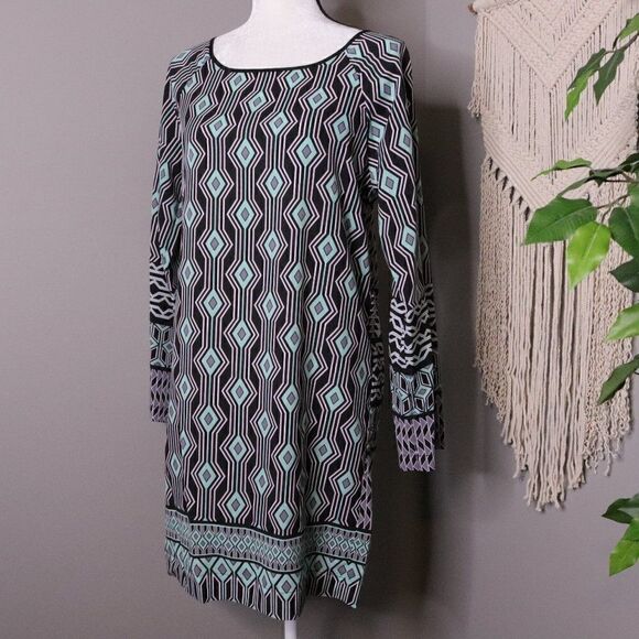 Hale Bob | Long Sleeve Shift Dress Medium - Picture 1 of 5
